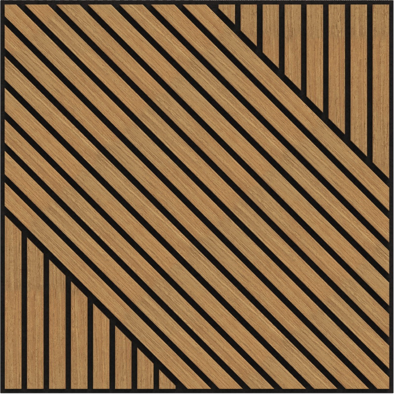 Mexen Linea 26 akustický nástěnný panel 60 x 60 cm (4 ks), plst 9 mm, technická dýha, Dub Classic - S110-60607-26-041