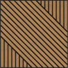 Mexen Linea 26 akustický nástěnný panel 60 x 60 cm (4 ks), plst 9 mm, technická dýha, Dub Classic - S110-60607-26-041