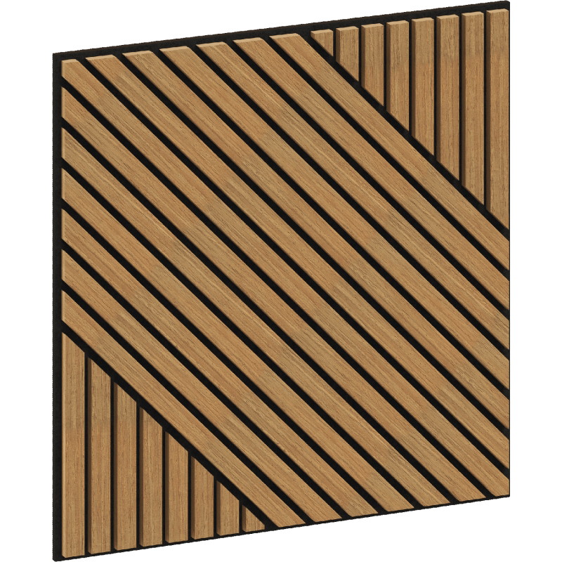 Mexen Linea 26 akustický nástěnný panel 60 x 60 cm (4 ks), plst 9 mm, technická dýha, Dub Classic - S110-60607-26-041