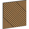 Mexen Linea 26 akustický nástěnný panel 60 x 60 cm (4 ks), plst 9 mm, technická dýha, Dub Classic - S110-60607-26-041