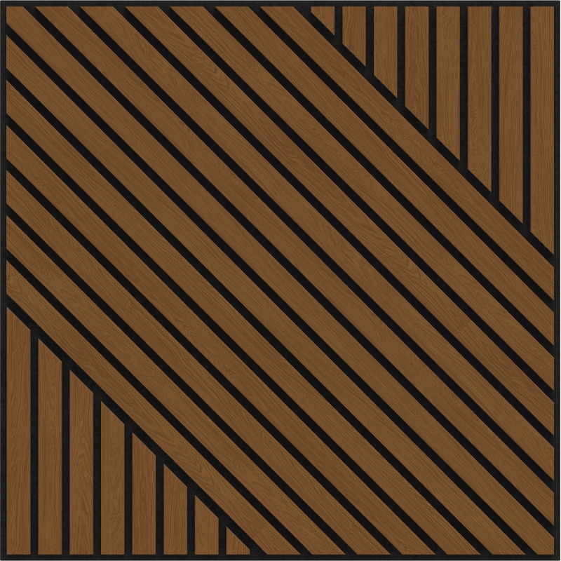 Mexen Linea 26 akustický nástěnný panel 60 x 60 cm (4 ks), plsť 9 mm, technická dýha, Dub Natural - S110-60607-26-042
