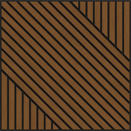 Mexen Linea 26 akustický nástěnný panel 60 x 60 cm (4 ks), plsť 9 mm, technická dýha, Dub Natural - S110-60607-26-042