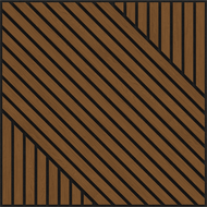 Mexen Linea 26 akustický nástěnný panel 60 x 60 cm (4 ks), plsť 9 mm, technická dýha, Dub Natural - S110-60607-26-042