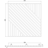 Mexen Linea 26 akustický nástěnný panel 60 x 60 cm (4 ks), plsť 9 mm, technická dýha, Dub Natural - S110-60607-26-042