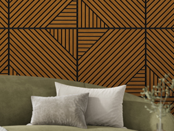 Mexen Linea 26 akustický nástěnný panel 60 x 60 cm (4 ks), plsť 9 mm, technická dýha, Dub Natural - S110-60607-26-042