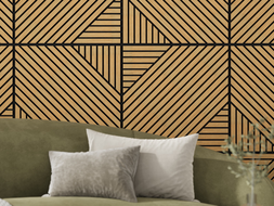 Mexen Linea 26 akustický nástěnný panel 60 x 60 cm (4 ks), plst 9 mm, technická dýha, Dub Classic - S110-60607-26-041