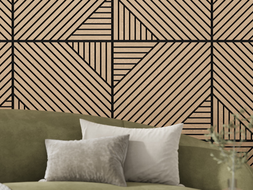 Mexen Linea 26 akustický nástěnný panel 60 x 60 cm (4 ks), plsť 9 mm, technická dýha, bělený dub - S110-60607-26-040