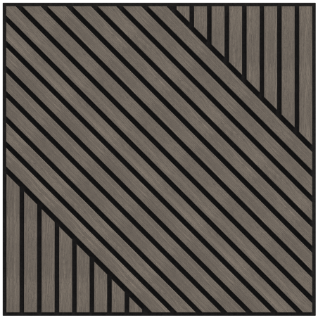 Mexen Linea 26 akustický nástěnný panel 60 x 60 cm (4ks), plsť 9 mm, technická dýha, Šedý Dub - S110-60607-26-043