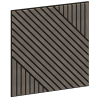 Mexen Linea 26 akustický nástěnný panel 60 x 60 cm (4ks), plsť 9 mm, technická dýha, Šedý Dub - S110-60607-26-043