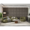 Mexen Linea 26 akustický nástěnný panel 60 x 60 cm (4ks), plsť 9 mm, technická dýha, Šedý Dub - S110-60607-26-043
