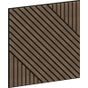 Mexen Linea 26 akustický nástěnný panel 60 x 60 cm (4ks), plsť 9 mm, technická dýha, Tmavý ořech - S110-60607-26-044