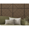 Mexen Linea 26 akustický nástěnný panel 60 x 60 cm (4ks), plsť 9 mm, technická dýha, Tmavý ořech - S110-60607-26-044
