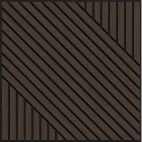 Mexen Linea 26 akustický stěnový panel 60 x 60 cm (4ks), plsť 9 mm, technická dýha, Dub Mocca - S110-60607-26-045