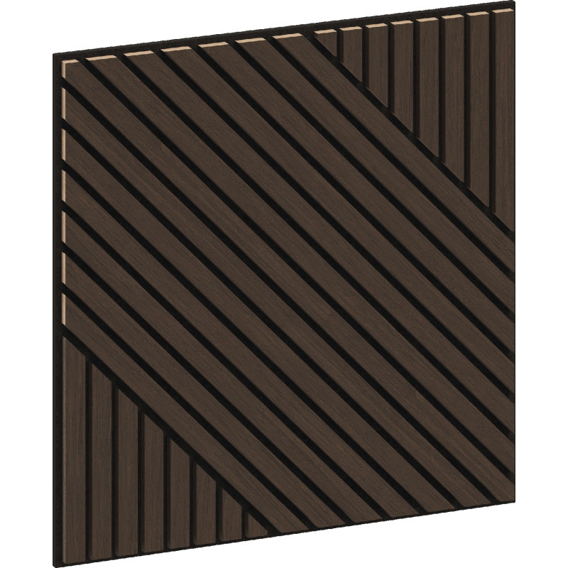 Mexen Linea 26 akustický stěnový panel 60 x 60 cm (4ks), plsť 9 mm, technická dýha, Dub Mocca - S110-60607-26-045