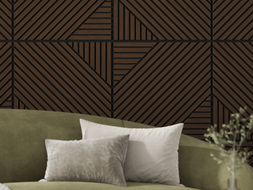 Mexen Linea 26 akustický stěnový panel 60 x 60 cm (4ks), plsť 9 mm, technická dýha, Dub Mocca - S110-60607-26-045