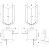 Mexen Mist-H Duo sprchová kabina skládací pravá 70 x 80 cm, transparentní, kartáčovaný nikl - 8A5-070L-080P-97-00