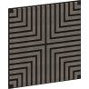 Mexen Linea 02 akustický nástěnný panel 60 x 60 cm (4 ks), plsť 9 mm, technická dýha, Šedý Dub - S110-60607-02-043