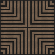 Mexen Linea 02 akustický nástěnný panel 60 x 60 cm (4 ks), plsť 9 mm, technická dýha, Tmavý Ořech - S110-60607-02-044