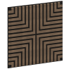 Mexen Linea 02 akustický nástěnný panel 60 x 60 cm (4 ks), plsť 9 mm, technická dýha, Tmavý Ořech - S110-60607-02-044