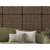 Mexen Linea 02 akustický nástěnný panel 60 x 60 cm (4 ks), plsť 9 mm, technická dýha, Tmavý Ořech - S110-60607-02-044