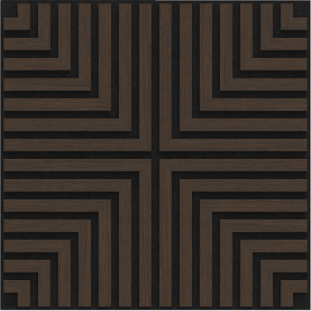 Mexen Linea 02 akustický nástěnný panel 60 x 60 cm (4ks), plsť 9 mm, technická dýha, Mocca dub - S110-60607-02-045