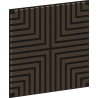 Mexen Linea 02 akustický nástěnný panel 60 x 60 cm (4ks), plsť 9 mm, technická dýha, Mocca dub - S110-60607-02-045