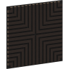 Mexen Linea 02 akustický stěnový panel 60 x 60 cm (4ks), plsť 9 mm, technická dýha, Černý Dub - S110-60607-02-046