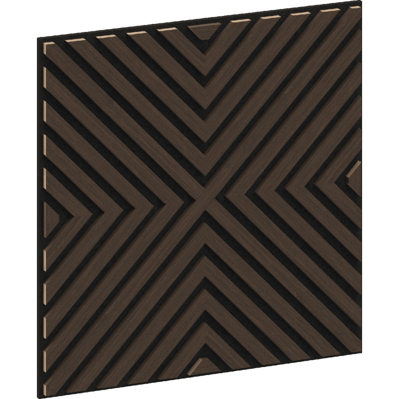 Mexen Linea 01 akustický nástěnný panel 60 x 60 cm (4ks), filc 9 mm, technická dýha, Dub Mocca - S110-60607-01-045