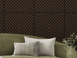 Mexen Linea 01 akustický nástěnný panel 60 x 60 cm (4ks), filc 9 mm, technická dýha, Dub Mocca - S110-60607-01-045