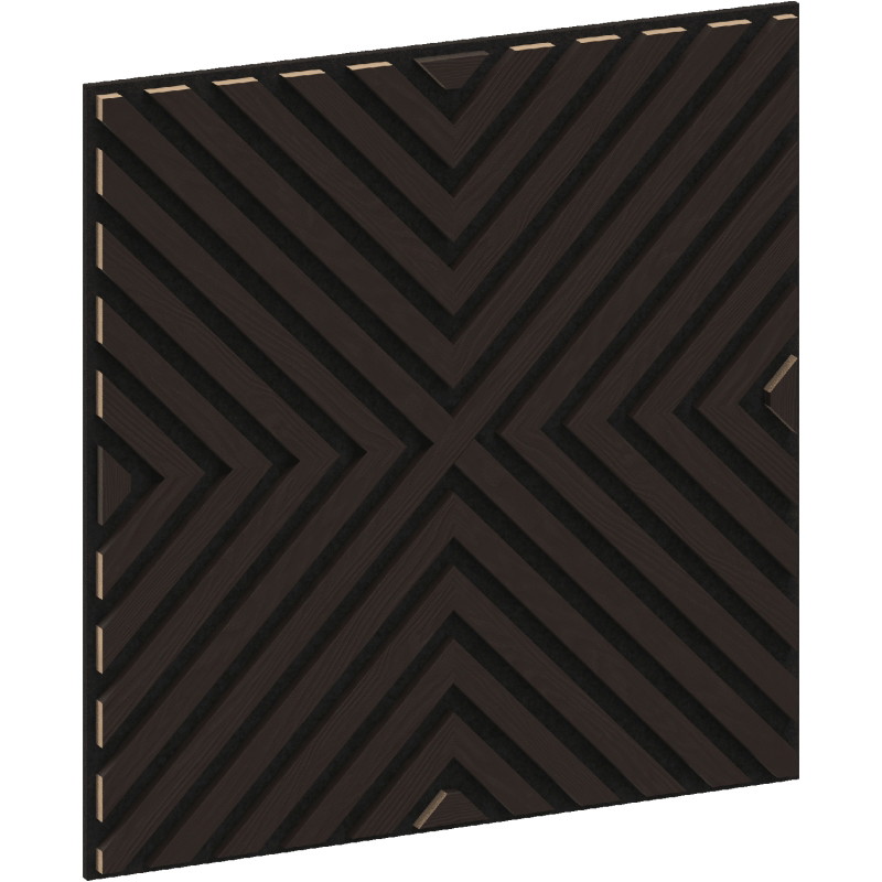 Mexen Linea 01 akustický stěnový panel 60 x 60 cm (4 ks), filc 9 mm, technická dýha, Černý Dub - S110-60607-01-046