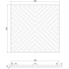 Mexen Linea 01 akustický stěnový panel 60 x 60 cm (4 ks), filc 9 mm, technická dýha, Černý Dub - S110-60607-01-046