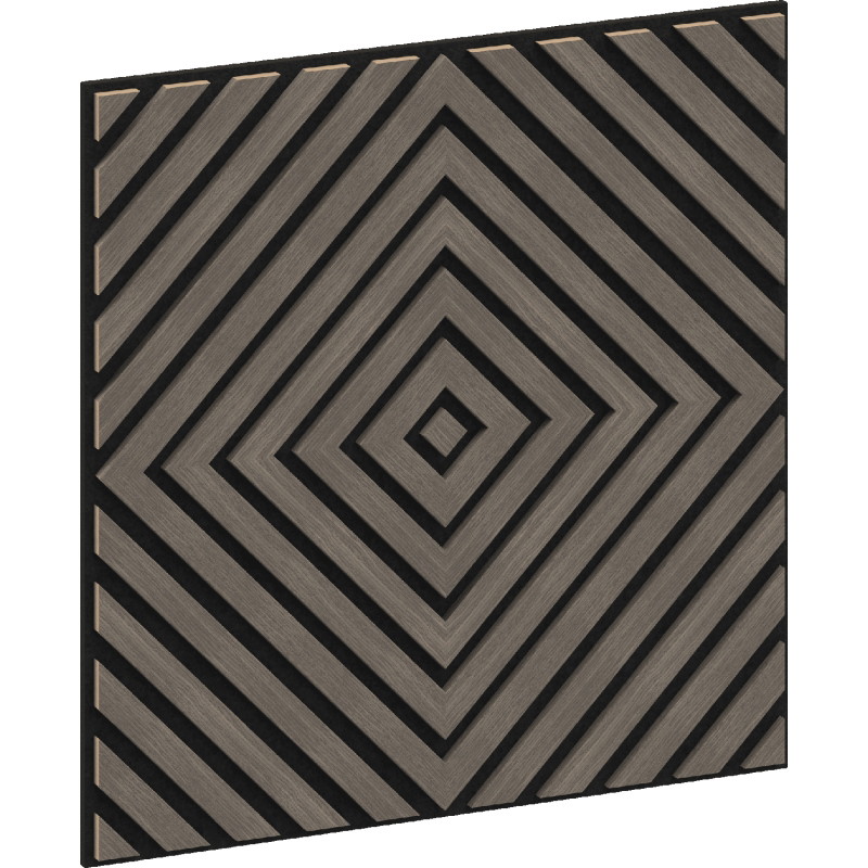 Mexen Linea 03 akustický nástěnný panel 60 x 60 cm (4 ks), plsť 9 mm, technická dýha, Šedý dub - S110-60607-03-043
