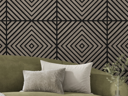 Mexen Linea 03 akustický nástěnný panel 60 x 60 cm (4 ks), plsť 9 mm, technická dýha, Šedý dub - S110-60607-03-043