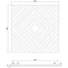 Mexen Linea 03 akustický nástěnný panel 60 x 60 cm (4 ks), plsť 9 mm, technická dýha, Šedý dub - S110-60607-03-043