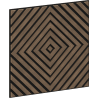 Mexen Linea 03 akustický stěnový panel 60 x 60 cm (4 ks), plsť 9 mm, technická dýha, Tmavý Ořech - S110-60607-03-044