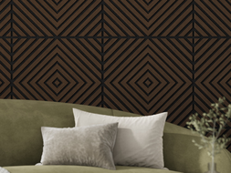 Mexen Linea 03 akustický stěnový panel 60 x 60 cm (4 ks), plsť 9 mm, technická dýha, Dub Mocca - S110-60607-03-045