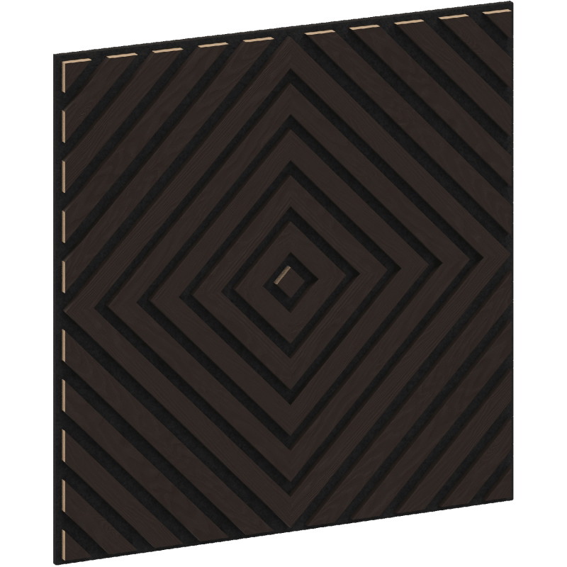 Mexen Linea 03 akustický nástěnný panel 60 x 60 cm (4 ks), plsť 9 mm, technická dýha, Černý Dub - S110-60607-03-046