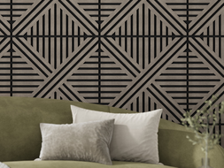 Mexen Linea 05 akustický nástěnný panel 60 x 60 cm (4ks), plsť 9 mm, technická dýha, Šedý Dub - S110-60607-05-043