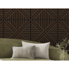 Mexen Linea 05 akustický nástěnný panel 60 x 60 cm (4ks), plsť 9 mm, technická dýha, Dub Mocca - S110-60607-05-045
