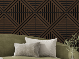 Mexen Linea 05 akustický nástěnný panel 60 x 60 cm (4ks), plsť 9 mm, technická dýha, Dub Mocca - S110-60607-05-045