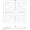 Mexen Linea 05 akustický nástěnný panel 60 x 60 cm (4 ks), plsť 9 mm, technická dýha, Černý dub - S110-60607-05-046