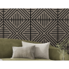 Mexen Linea 06 akustický nástěnný panel 60 x 60 cm (4ks), plsť 9 mm, technická dýha, Šedý Dub - S110-60607-06-043