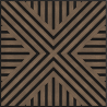 Mexen Linea 06 akustický nástěnný panel 60 x 60 cm (4 ks), plsť 9 mm, technická dýha, Tmavý ořech - S110-60607-06-044