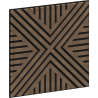 Mexen Linea 06 akustický nástěnný panel 60 x 60 cm (4 ks), plsť 9 mm, technická dýha, Tmavý ořech - S110-60607-06-044