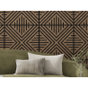 Mexen Linea 06 akustický nástěnný panel 60 x 60 cm (4 ks), plsť 9 mm, technická dýha, Tmavý ořech - S110-60607-06-044