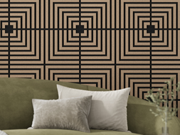 Mexen Linea 02 akustický nástěnný panel 60 x 60 cm (4 ks), plsť 9 mm, technická dýha, Světlý ořech - S110-60607-02-047
