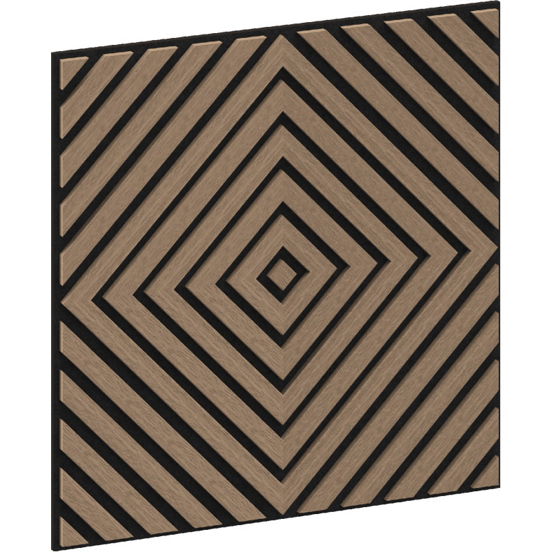 Mexen Linea 03 akustický nástěnný panel 60 x 60 cm (4 ks), plst 9 mm, technická dýha, Světlý Ořech - S110-60607-03-047