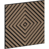 Mexen Linea 03 akustický nástěnný panel 60 x 60 cm (4 ks), plst 9 mm, technická dýha, Světlý Ořech - S110-60607-03-047