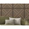Mexen Linea 05 akustický nástěnný panel 60 x 60 cm (4ks), plsť 9 mm, technická dýha, světlý ořech - S110-60607-05-047