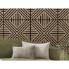 Mexen Linea 06 akustický nástěnný panel 60 x 60 cm (4ks), plsť 9 mm, technická dýha, Světlý ořech - S110-60607-06-047